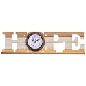 ARCHIES Hope Clock | Battery Operated for Bedroom, Living Room, Office, Home Decor Decoration Items (40 X 3.5 X 11 Cm,Grey,Wood) B138