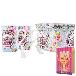 archies mother39s day printed quirky 3d coffee mugs tea cup saucer set ceramic mug with tin box 400 ml 5 inch multicolor novelity item for mothers day gift for mother mother39s day giftting