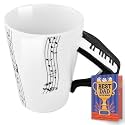 ARCHIES Piano Shaped Quirky 3D Coffee Mugs, Tea Cup Ceramic Mug with Special Handle (350 ml 4 Inch, Multicolor) Father Day C61
