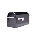 Architectural Mailboxes 7900-7B-SR-10 Boulder Postmount Mailbox, Large, Black