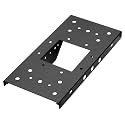 Architectural Mailboxes Galvanized Steel 4 x 4 Adapter Plate, 7540B-10, Black