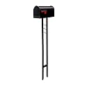 Architectural Mailboxes Mailbox to Go Galvanized Steel Mailbox and Post Kit, MC11KITBAM, Black, Medium Capacity