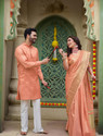 archittam Men Linen Kurta Pyjama Set