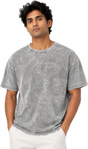 arctale Printed Men Crew Neck Grey T-Shirt