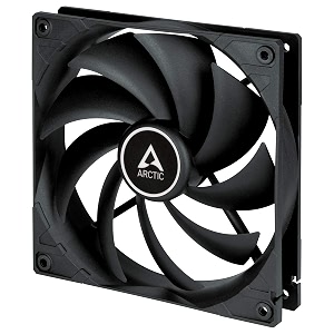arctic f14 silent 140mm ultra-quiet cpu case cooling fan with 3-pin connector fluid dynamic bearing and upto 800rpm speed - black