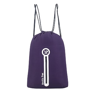 Arctic Fox Bolt Black Drawstring Backpack