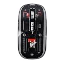 Arctic Fox Clearview Transparent Wireless and Bluetooth Rechargeable Mouse, USB Receiver,LED Battery Magic Silm for Office/PC/Mac/Laptop/Apple/ipad(Black)