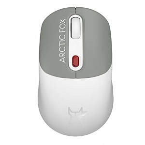 arctic fox promaxe wireless mouse  2400 dpi 24 ghz with usb nano receiver  high precision optical tracking for pcmaclaptop - cool gray