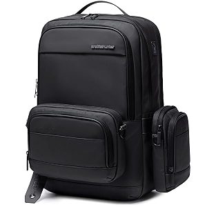 arctic hunter backpack for men 3-in-1 bag 173-inch laptop backpack 30l office backpack with 2 small sling bag water-resistant polyester multiple-function business travel black