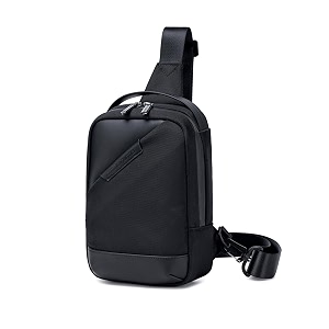 arctic hunter sling bag for men small size 27l crossbody bag for a5 size book compact one shoulder backpack for daypack multi-pocket water-resistant premium side bag for casual office business black