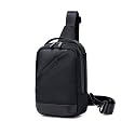 Arctic Hunter Sling Bag for Men Small Size 2.7L Crossbody Bag for A5 Size Book Compact One Shoulder Backpack for Daypack Multi-pocket Water-resistant Premium Side Bag for Casual Office Business, Black