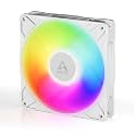 ARCTIC P14 Pro A-RGB (White) - Powerful Premium Fan, 140 mm PWM Fan with Y-Cable Splitte, 400-2500 RPM, 0 RPM <5% PWM, 5V Digital RGB, Fluid Dynamic Bearing - White