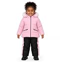 Arctic Quest Girls' Bib Snow Pants and Ski Jacket Water-resistant Snowsuit for Kids Winter Jacket for Girls Hooded