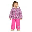 Arctic Quest Girls' Bib Snow Pants and Ski Jacket Water-resistant Snowsuit for Kids Winter Jacket for Girls Hooded