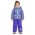 Arctic Quest Girls' Bib Snow Pants and Ski Jacket Water-resistant Snowsuit for Kids Winter Jacket for Girls Hooded
