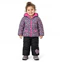 Arctic Quest Girls' Bib Snow Pants and Ski Jacket Water-resistant Snowsuit for Kids Winter Jacket for Girls Hooded