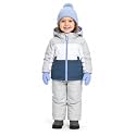 Arctic Quest Girls' Bib Snow Pants and Ski Jacket Water-resistant Snowsuit for Kids Winter Jacket for Girls Hooded