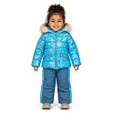 Arctic Quest Girls' Bib Snow Pants and Ski Jacket Water-resistant Snowsuit for Kids Winter Jacket for Girls Hooded