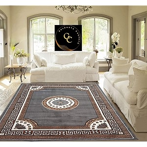 Area Rug 7x10 Feet Grey