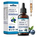 AREDS 2 + Formula Liquid Drops for Macular Health, 22-in-1 Eye Vitamin & Mineral Supplement w. Lutein and Zeaxanthin, Copper, Zinc, Vitamin C, E | Support Vision, Immune & Vitality | Vegan, Non-GMO
