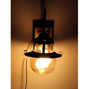 areezo circular wall light for home decoration antique brownac metal bull not included pack of 1
