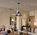 Areezo Pandent Ceiling Traingle Lamp Black Premium Hanging Light (pack of 1) Pendant Lamp Ceiling Lamp