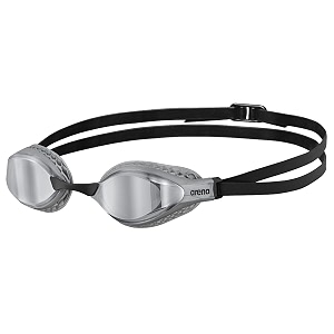 arena unisex adult air-speed anti-fog racing swim goggles for men and women special air seals technology mirror lens silversilver