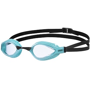 arena unisex adult air-speed anti-fog racing swim goggles for men and women special air seals technology no leaking non-mirror lens clearturquoise