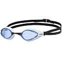 ARENA Unisex Adult Air-Speed Anti-Fog Racing Swim Goggles for Men and Women Special Air Seals Technology No Leaking Non-Mirror Lens, Blue/White