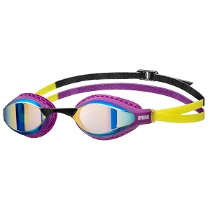 arena unisex adult air-speed anti-fog racing swim goggles for men and women fogless mirror lens unique air seals technology lap swimming pool goggles aquaplumarctic lime