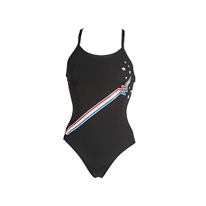 arena women39s standard country flags light drop back maxlife one piece swimsuit