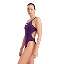 Arena Womens Solid Team Swimsuit Swim Tech Back MaxLife Open Back Bathing Suit Athletic Swimwear