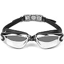 AREO Swim Silicone Anti-Fog Coated Swimming Eyewear Adult Prescription Optical Myopia Swimming Goggles,-2Power
