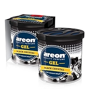 areon black crystal gel air freshener for car 80 g