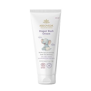 areoveda diaper rash cream 50 gm suitable for newborns amp babies 15 zinc oxide prevents amp soothes rashes from day 1 relieves itchiness amp discomfort