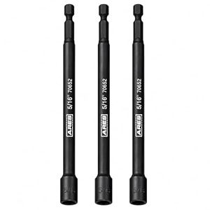 ares 27009 3-pc 516-in magnetic nut driver set for impact drill - 6-in