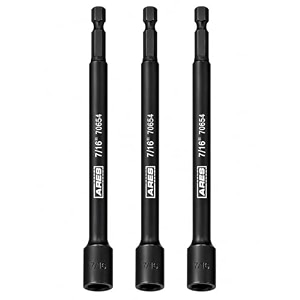 ares 27010 3-pc 716-in magnetic nut driver set for impact drill - 6-in