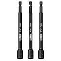 ARES 27010 3-Pc 7/16-In Magnetic Nut Driver Set for Impact Drill - 6-In
