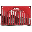 ARES 50005-16-Piece Punch and Chisel Set - Tapered, Pin, Center Punches & Cold Chisels for Various Applications
