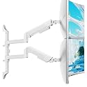 ARES WING 17-40 Inch Ultrawide Vertical Dual Monitor Wall Mount, White
