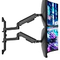 ARES WING 17-40 Inch Ultrawide Vertical Dual Monitor Wall Mount, Black