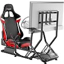 ARES WING Racing Simulator Cockpit with TV Mount, Sim Racing Wheel Stand