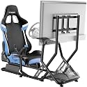 ARES WING Racing Simulator Cockpit with TV Mount, Sim Racing Wheel Stand