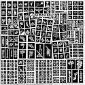Aresvns Temporary Tattoo Stencils 600+ PCS,24 Sheets Henna Tattoo Templates Reusable,Airbrush Tattoo Stencils,DIY Cool Stickers