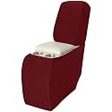 Arfntevss Sectional Recliner Couch Covers Velvet Corner Sectional Sofa Cover for Reclining Couch Stretch Soft L Shape Recliner Slipcover Washable Middle Console Protector (1 Console Cover, Wine Red)