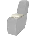 Arfntevss Sectional Recliner Couch Covers Velvet Corner Sectional Sofa Cover for Reclining Couch Stretch L Shape Recliner Slipcover Washable Middle Console Protector (1 Console Cover, Silvery Gray)