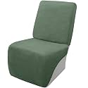 Arfntevss Sectional Recliner Couch Covers Velvet Corner Sectional Sofa Cover for Reclining Couch Stretch L Shape Recliner Slipcover Washable Additional Seat Protector (1 Seat Cover, Grayish Green)
