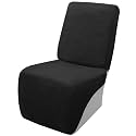 Arfntevss Sectional Recliner Couch Covers Velvet Corner Sectional Sofa Cover for Reclining Couch Stretch Soft L Shape Recliner Slipcover Washable Additional Protector (XL 1 Seat Cover, Black)