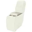 Arfntevss Sectional Recliner Couch Covers Velvet Corner Sectional Sofa Cover for Reclining Couch Stretch Soft L Shape Recliner Slipcover Washable Middle Console Protector (1 Console Cover, Cream)