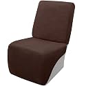 Arfntevss Sectional Recliner Couch Covers Velvet Corner Sectional Sofa Cover for Reclining Couch Stretch Soft L Shape Recliner Slipcover Washable Additional Seat Protector (1 Seat Cover, Dark Brown)